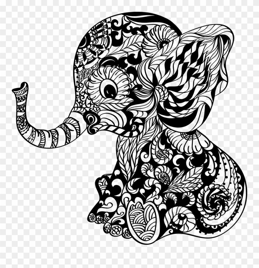 Голова слона Мандала