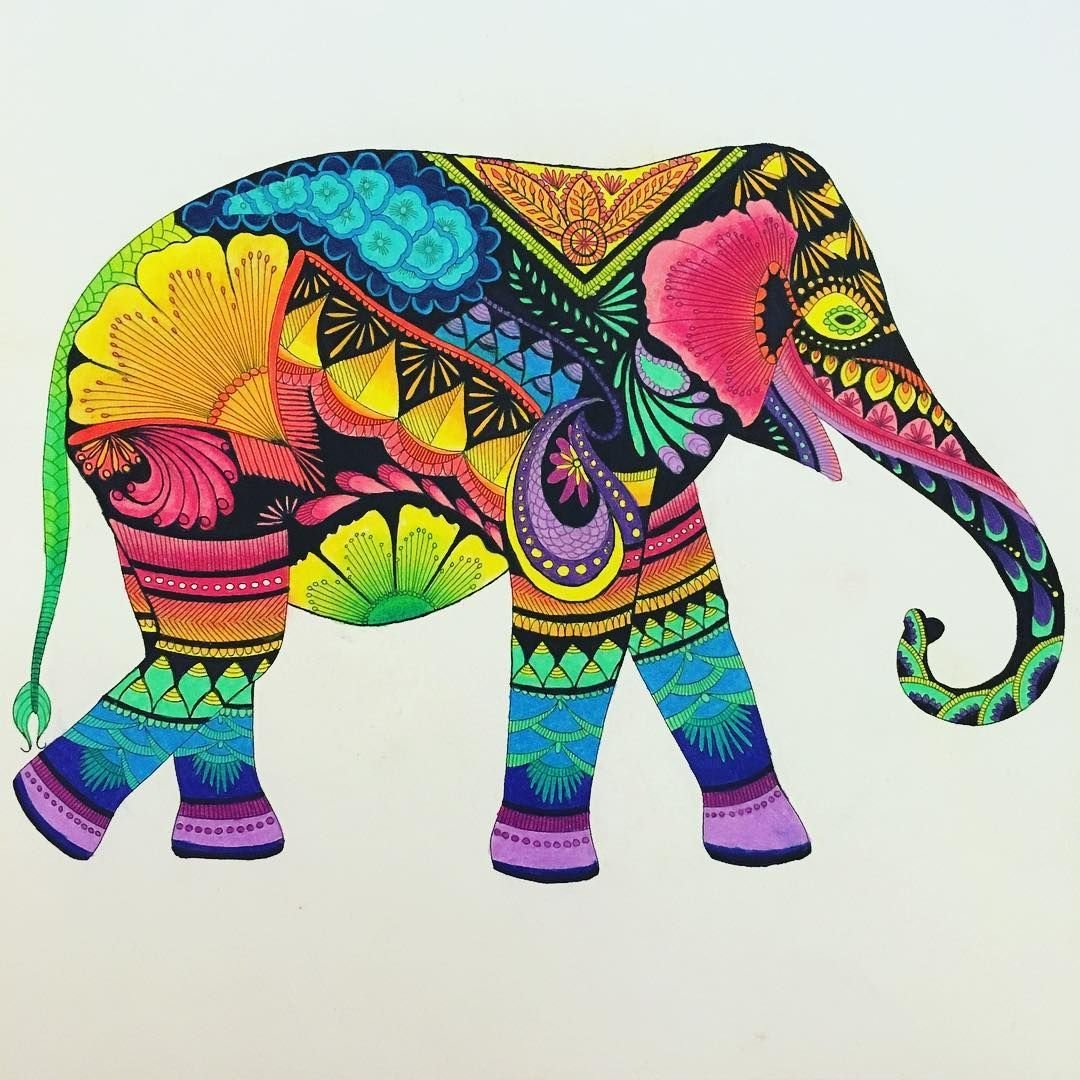 Разноцветные слоны