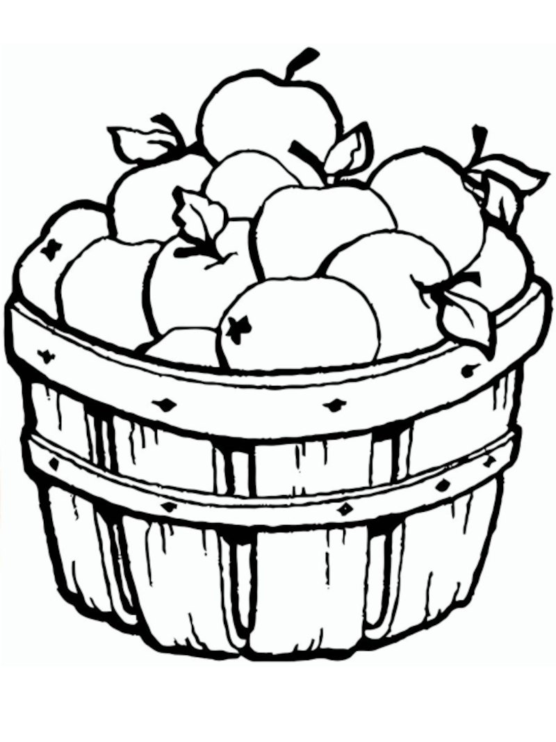 Корзина с фрукт в каранд