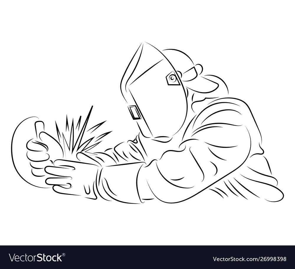 Сварщик раскраска