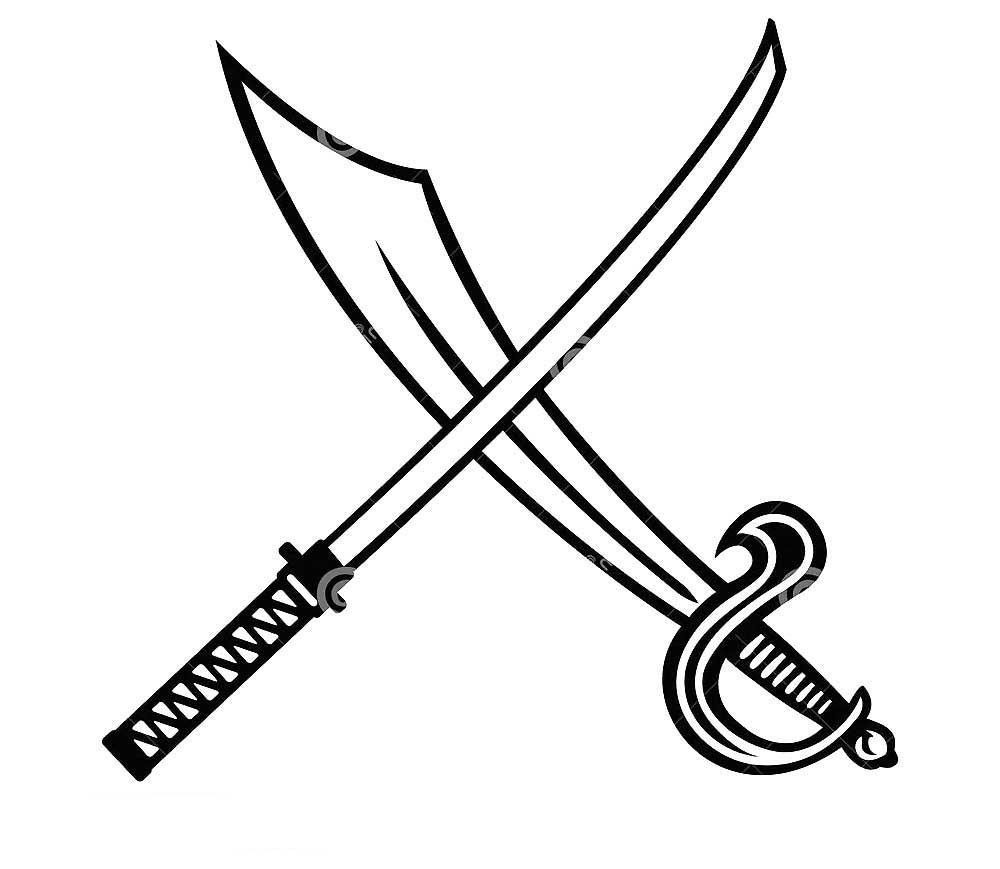 Сабля раскраска