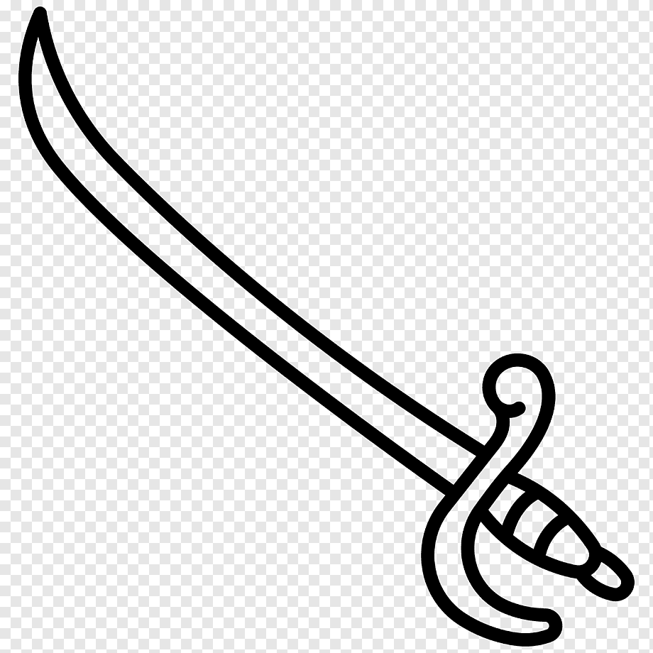 Сабля трафарет