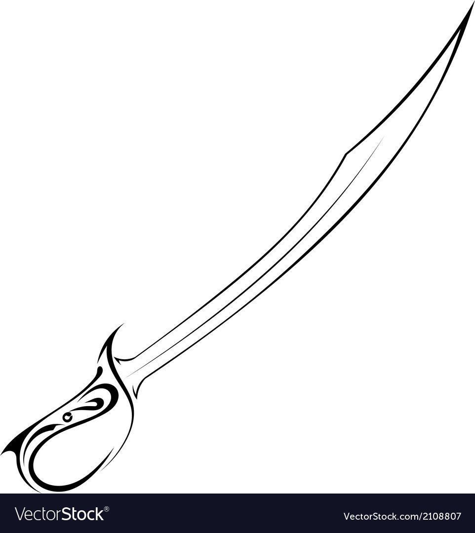 Сабля раскраска