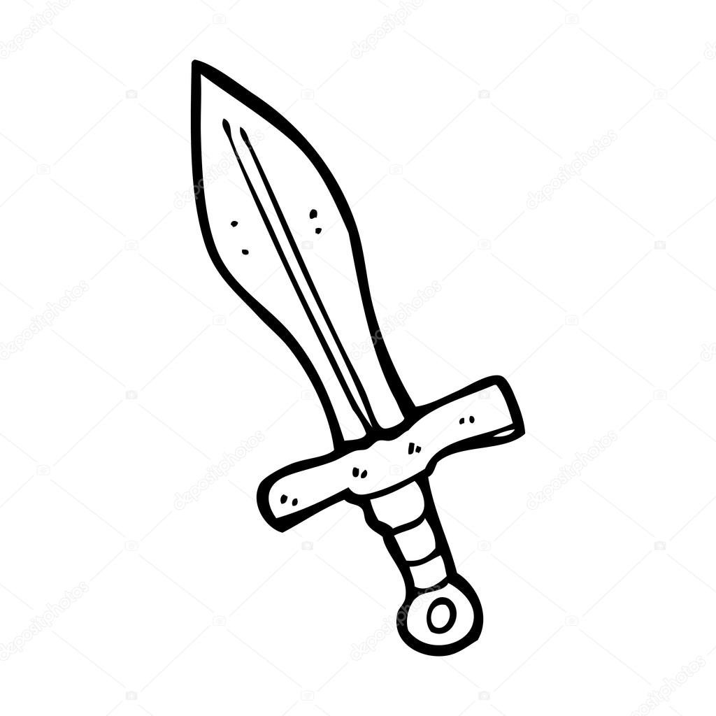 Кинжал раскраска для детей