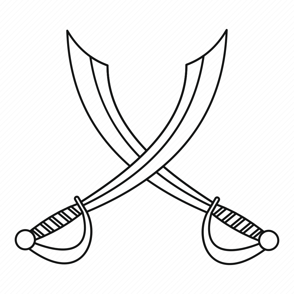 Пиратские сабли скрещенные