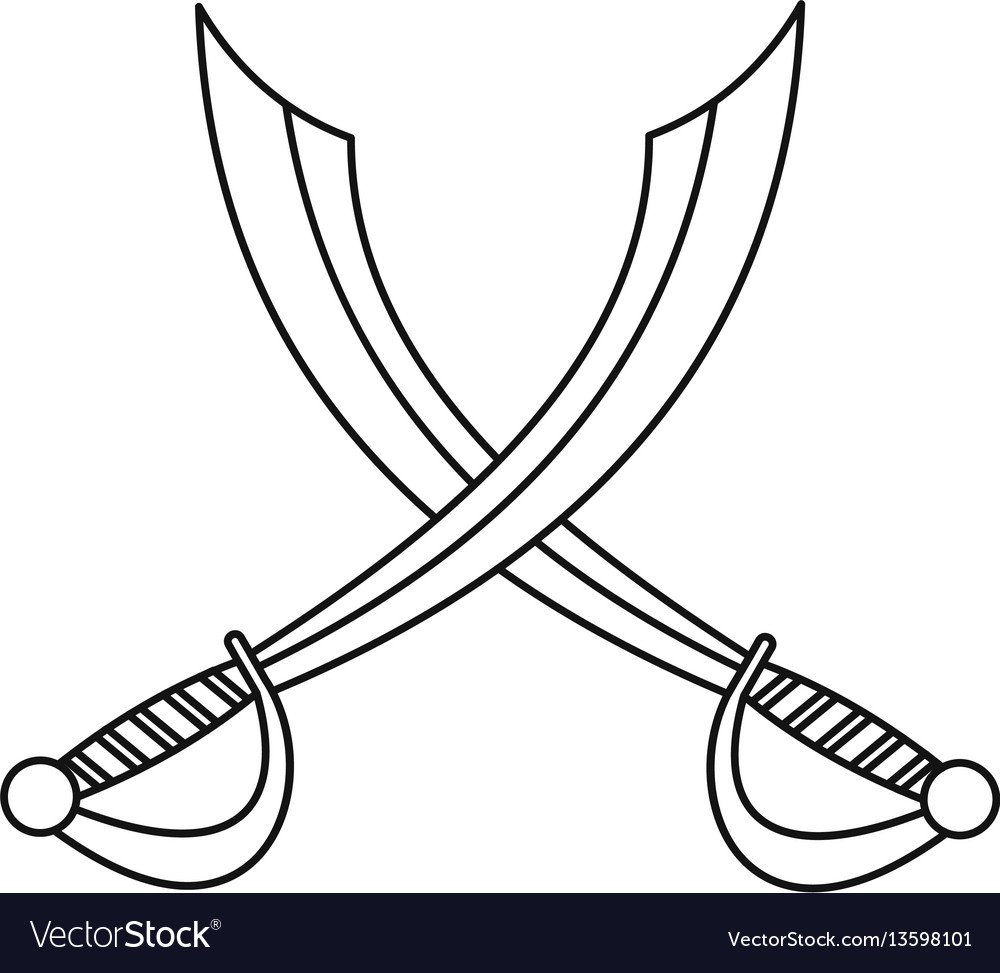 Раскраски мечей крестами