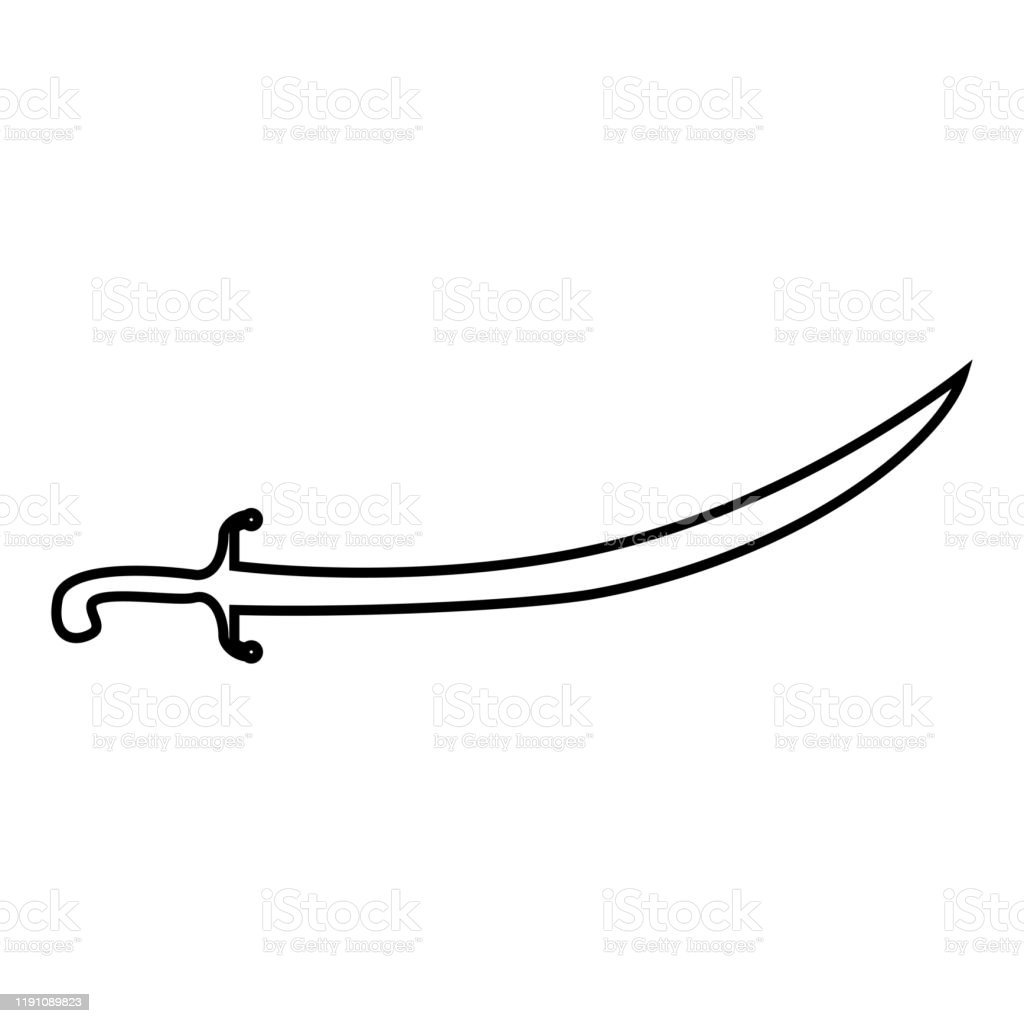 Арабская сабля скимитар вектор