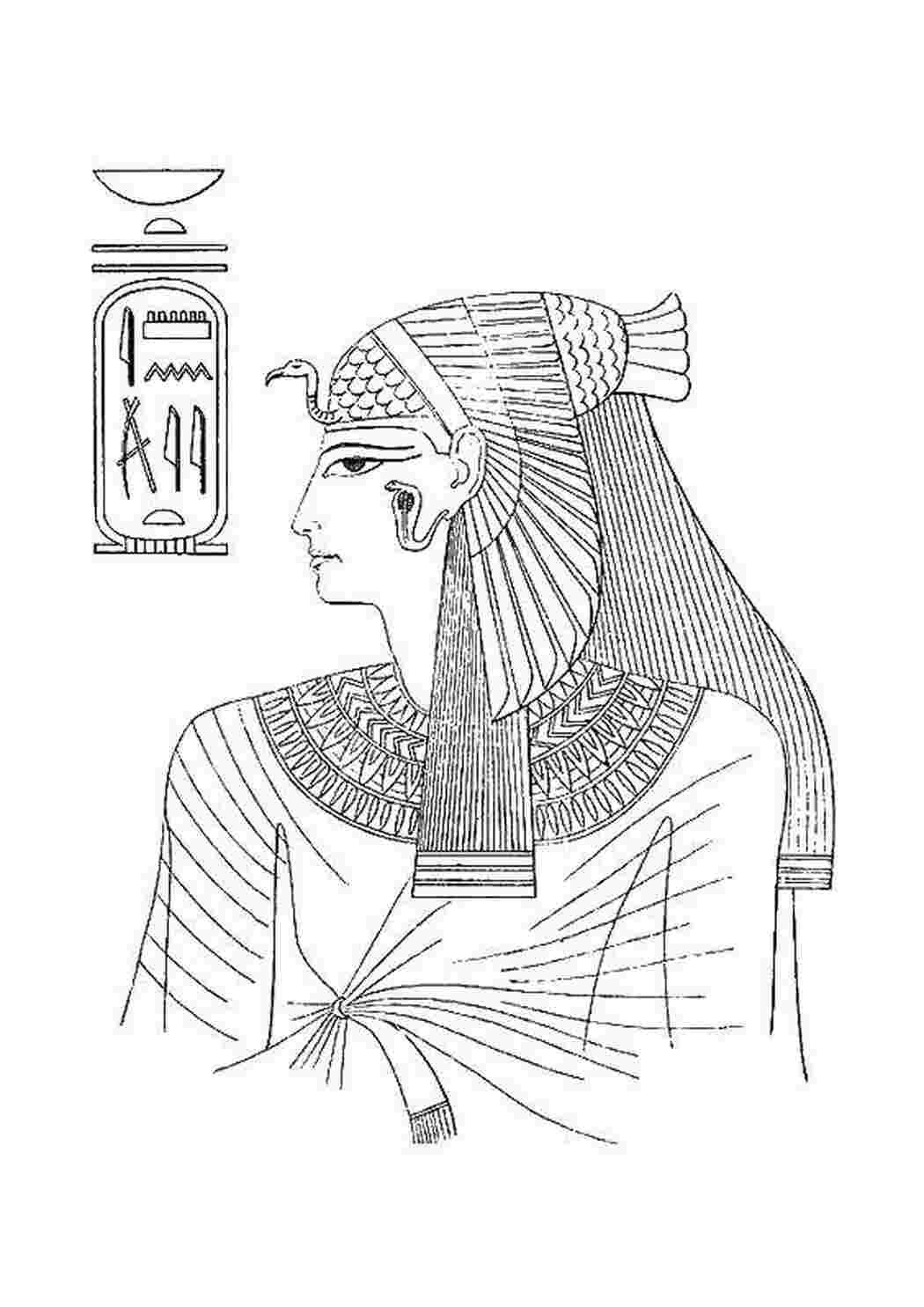 Раскраска фараон египта