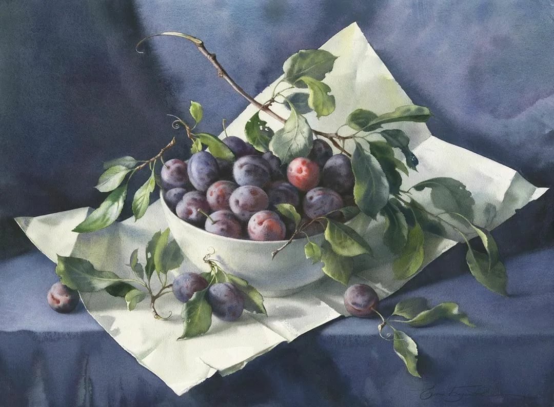 Акварельная живопись. Натюрморт. Елена Базанова