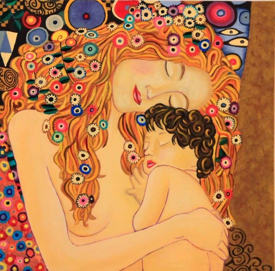 Густав климт поцелуй контур