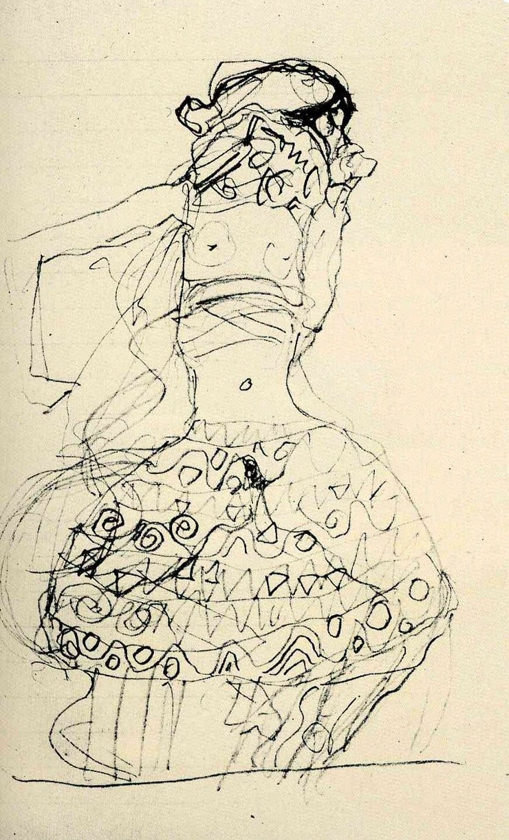 Густав климт тату эскиз