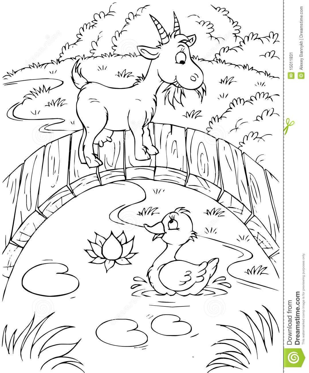 Два козлика раскраска