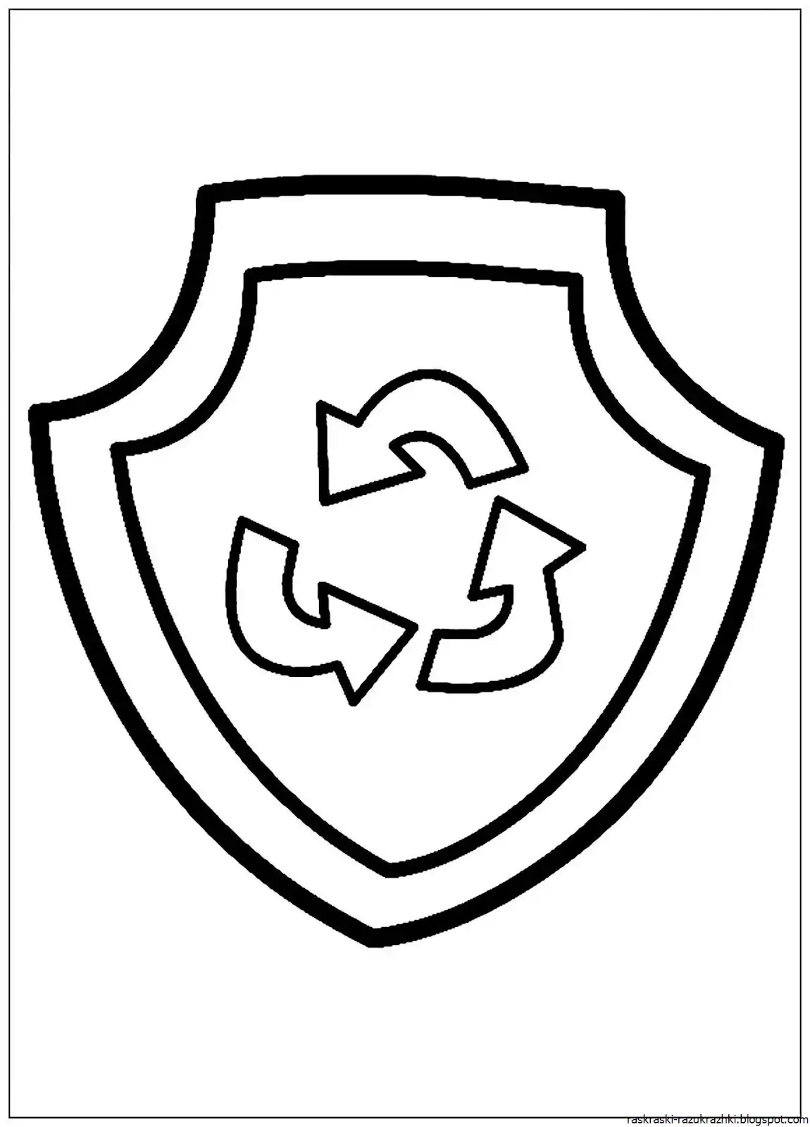 Значок Рокки Щенячий патруль раскраска