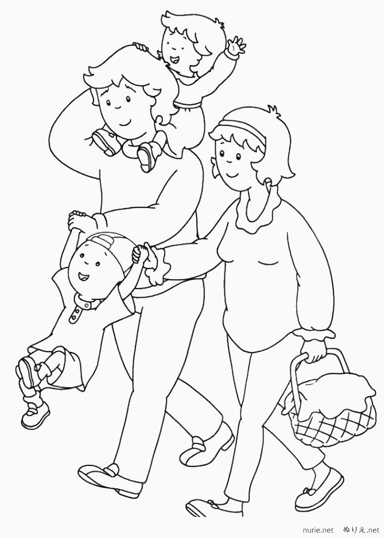 Семья раскраска для детей