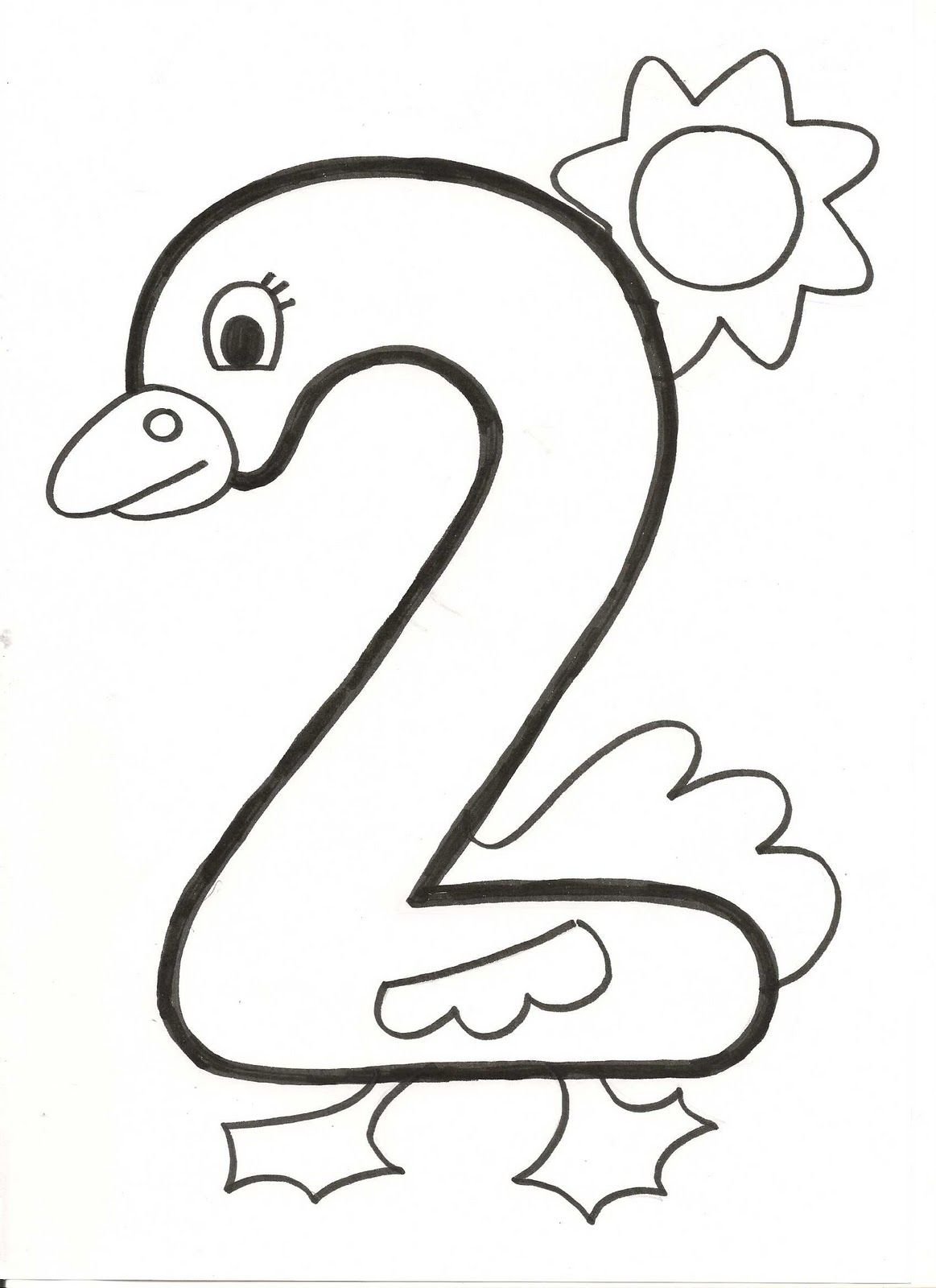 Цифра 2 для детей