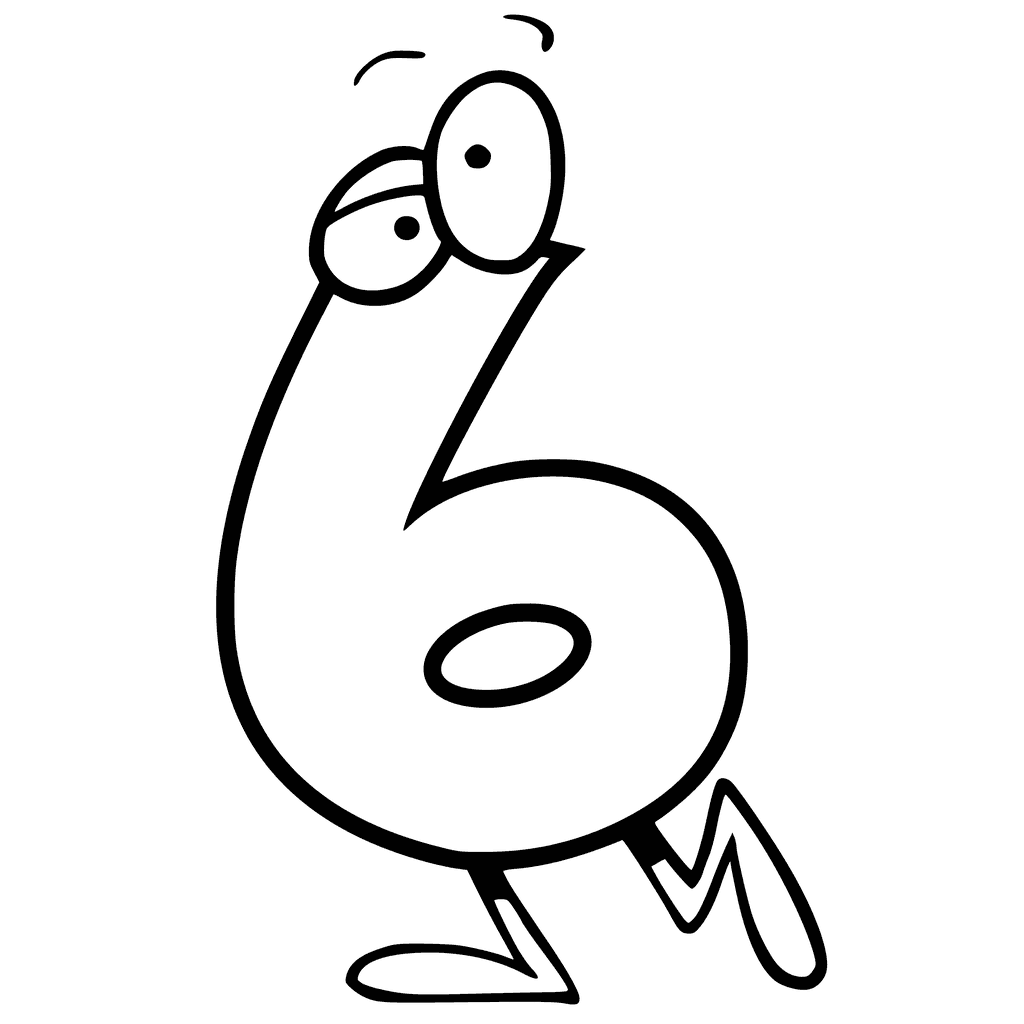 Веселые цифры: раскраска