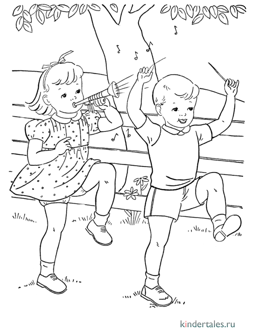 Дети раскраска для детей