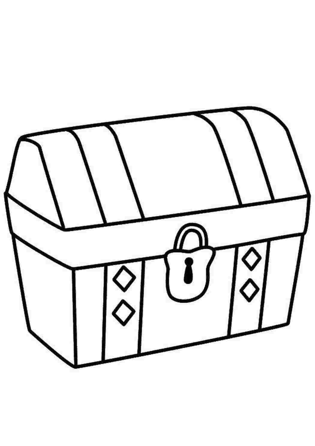 Сундук раскраска