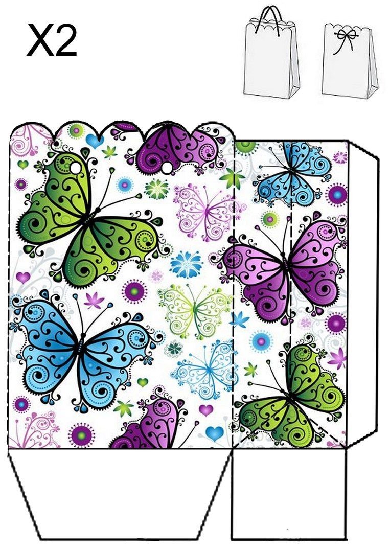 Распечатка коробочки для подарка