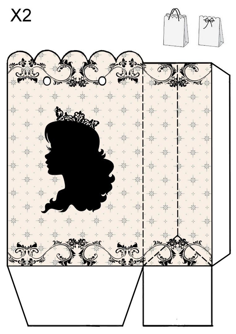 Распечатки черно белые коробочки