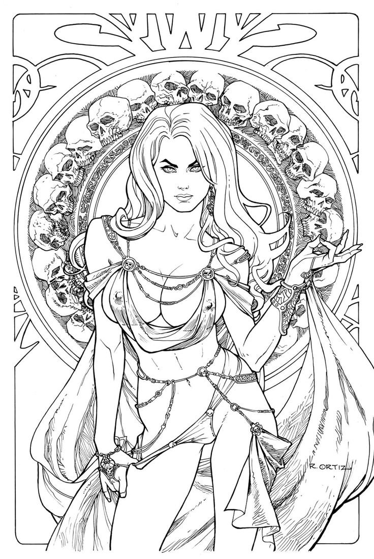 Рисунок вампир сложный