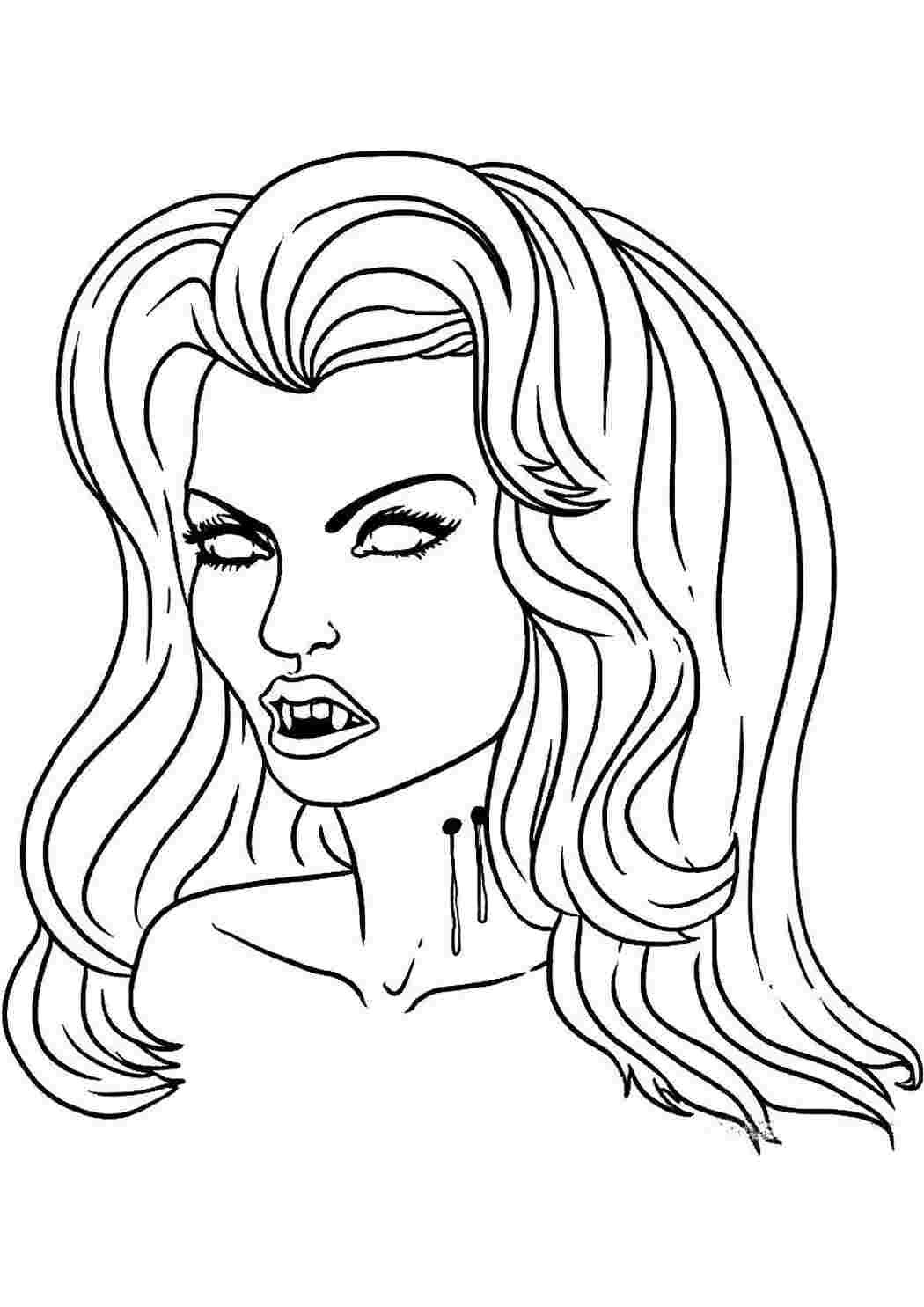 Вампир раскраска для взрослых