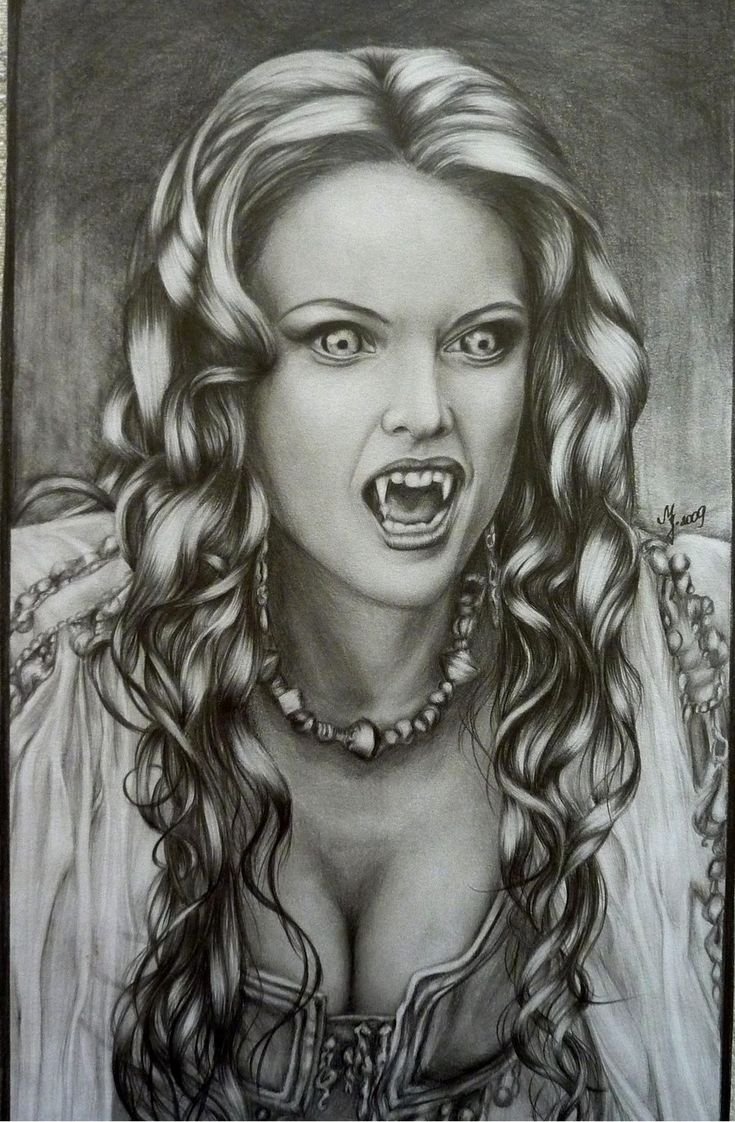 Вампирские аниме для раскраски