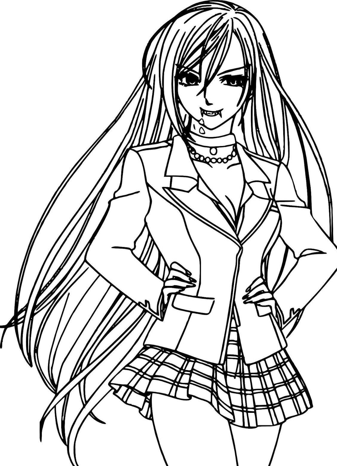 Вампирша раскраска