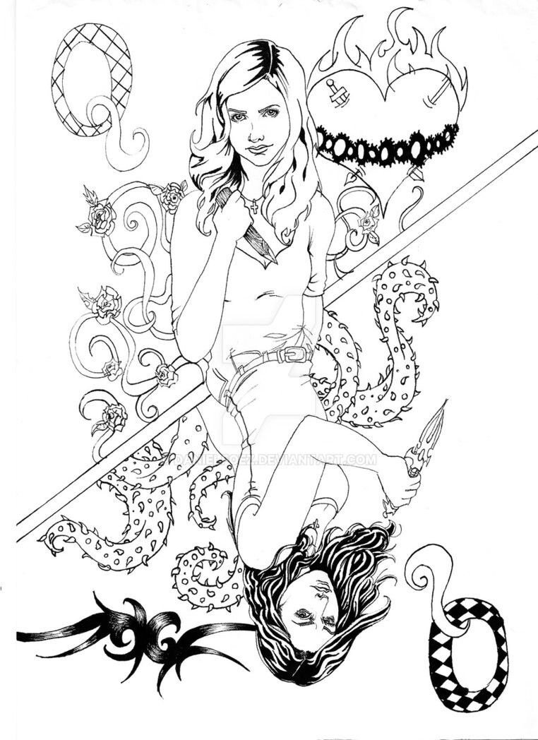 Раскраска зомби девочка