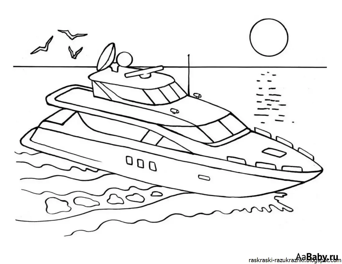 Раскраска: катера