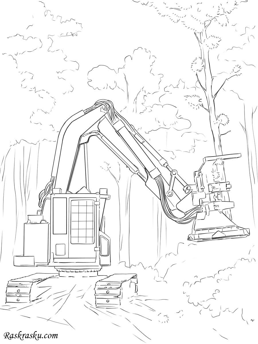 Харвестер Ponsse Ergo чертежи