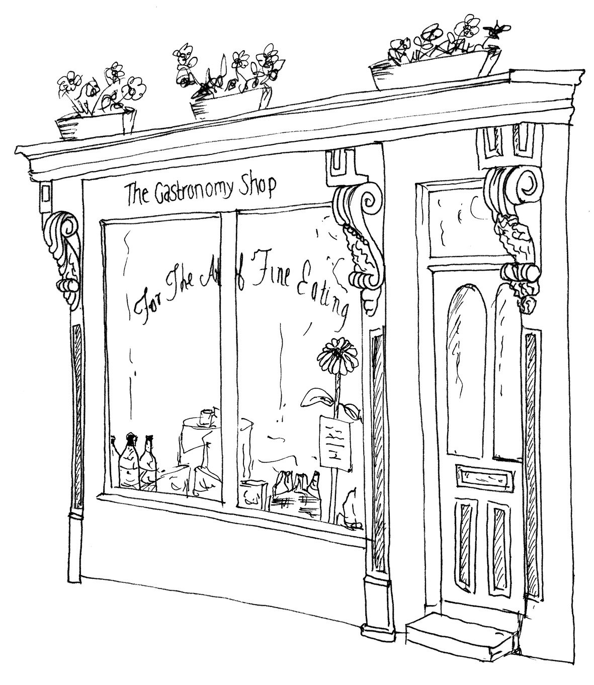 Эскиз витрины магазина