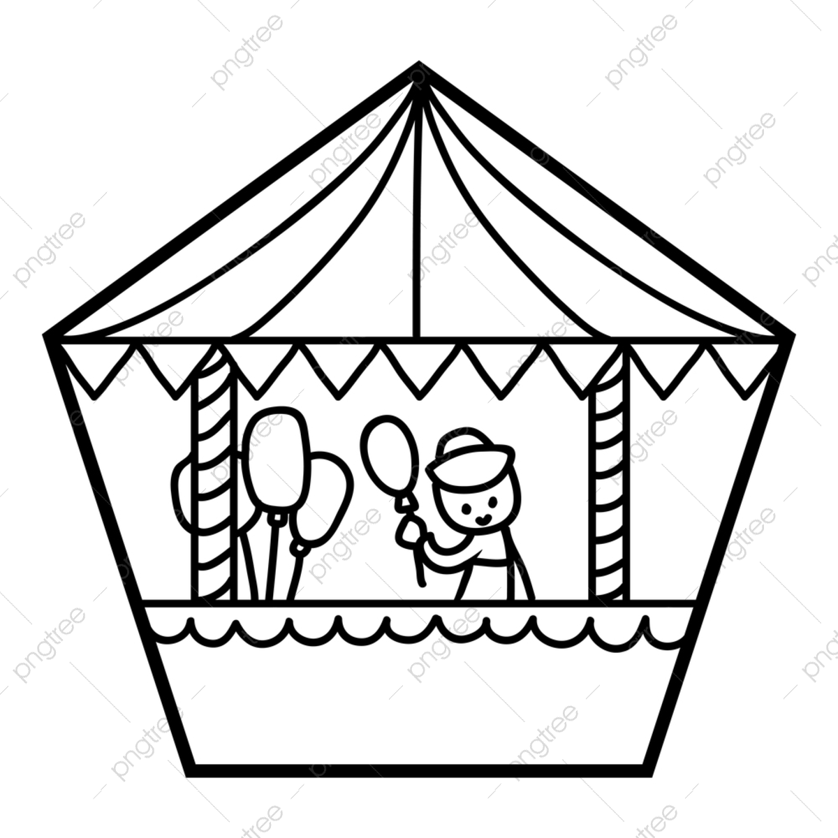 Торговая палатка раскраска