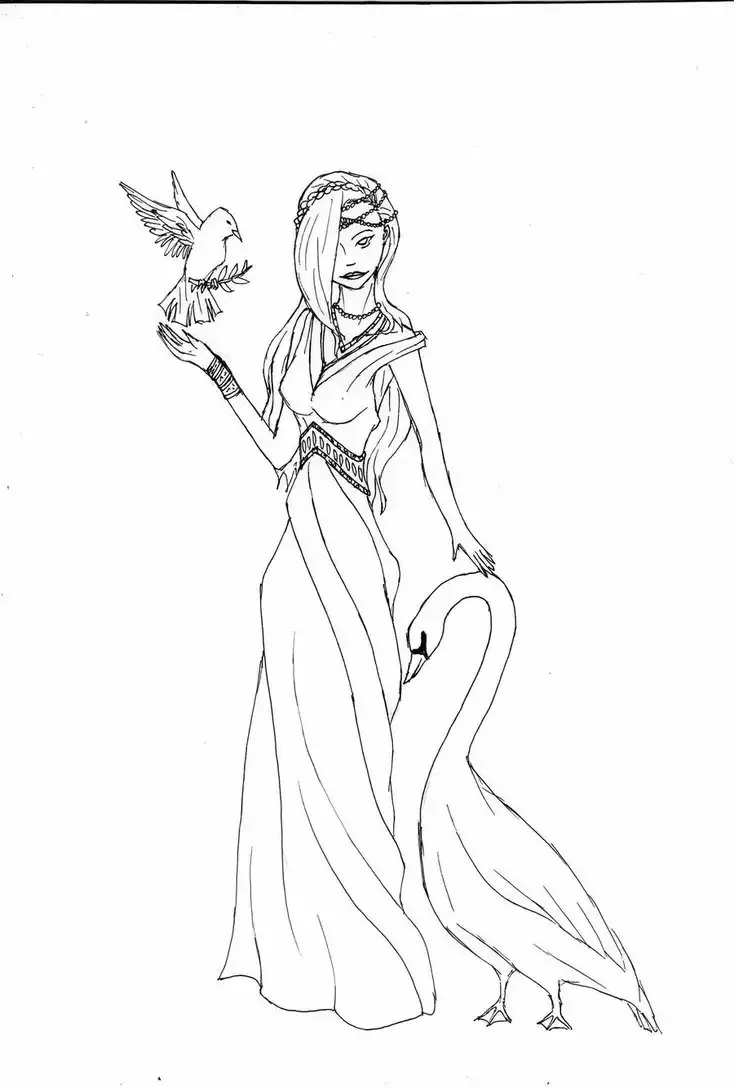 Раскраска богиня