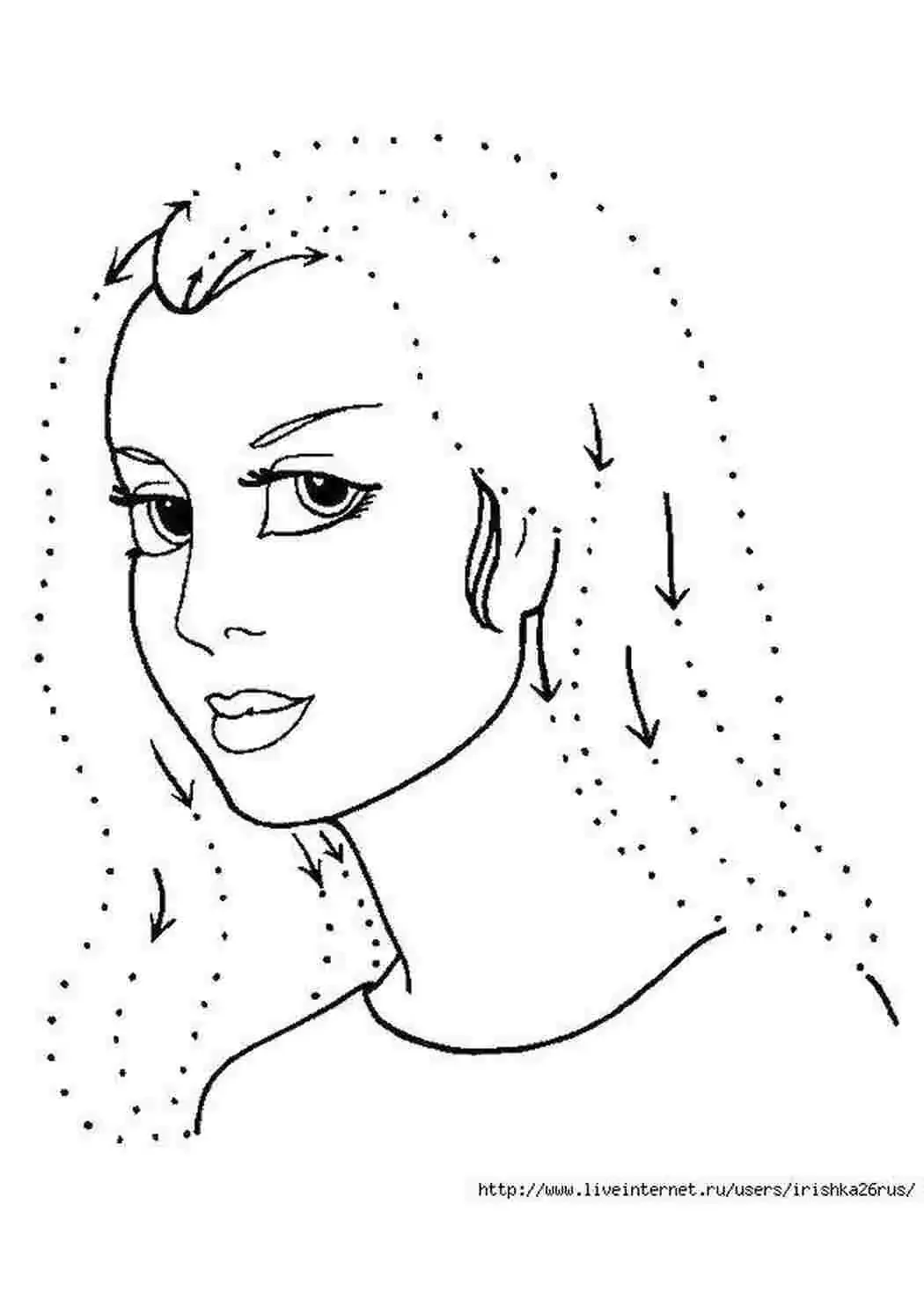 Дорисуй портрет для детей