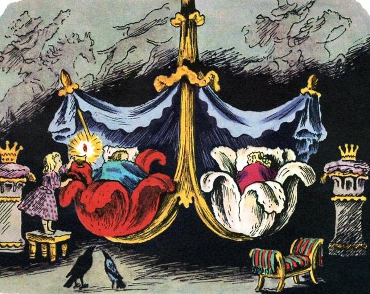 Золушка иллюстрации к сказке советских художник Конашевич