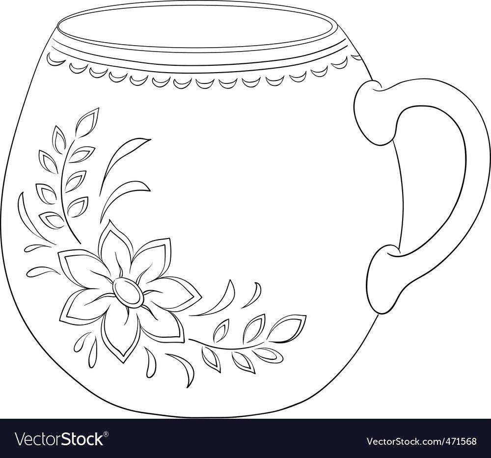 Чайный сервиз раскраска