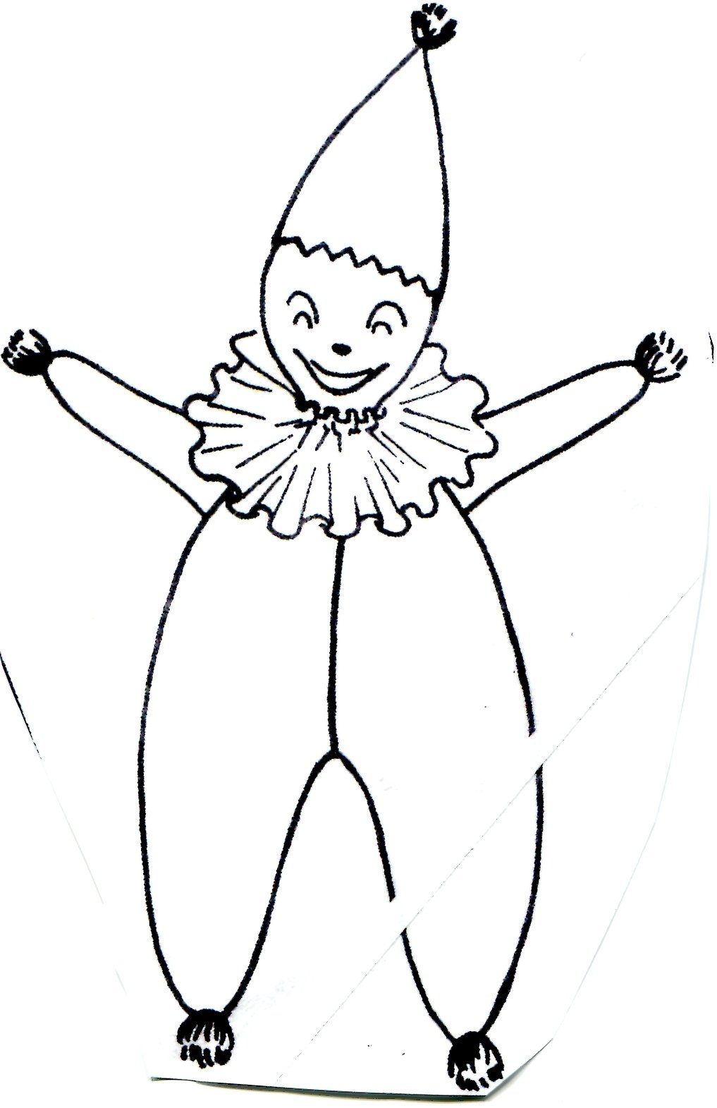 Скоморох раскраска для детей