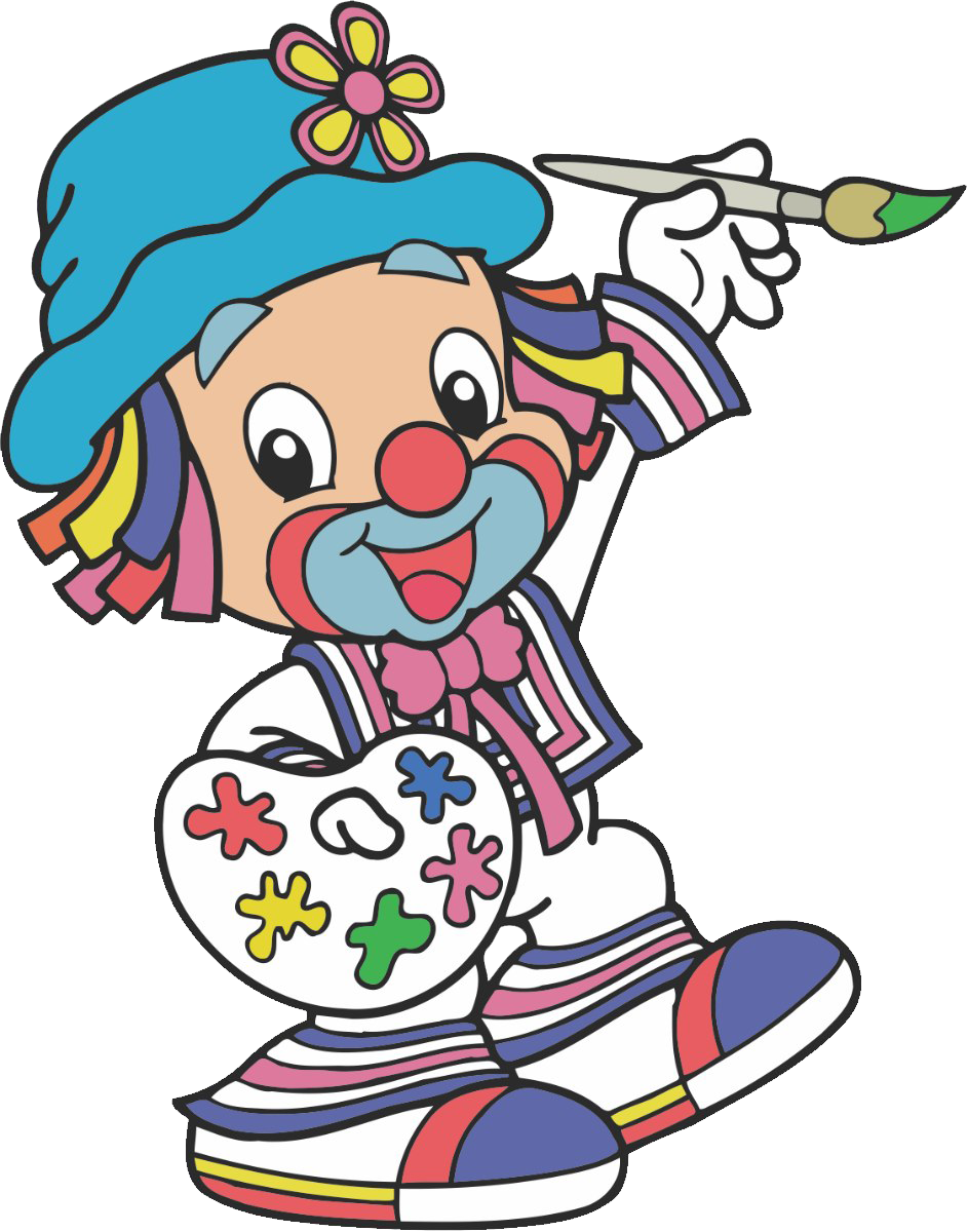 Клоун раскраска