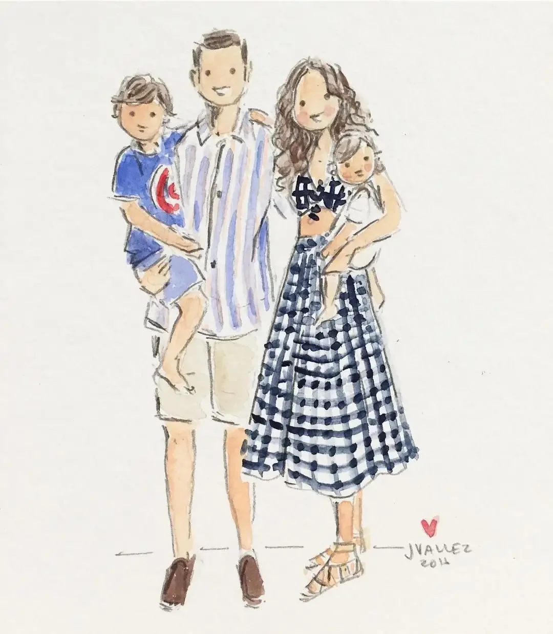 Модные иллюстрации семья