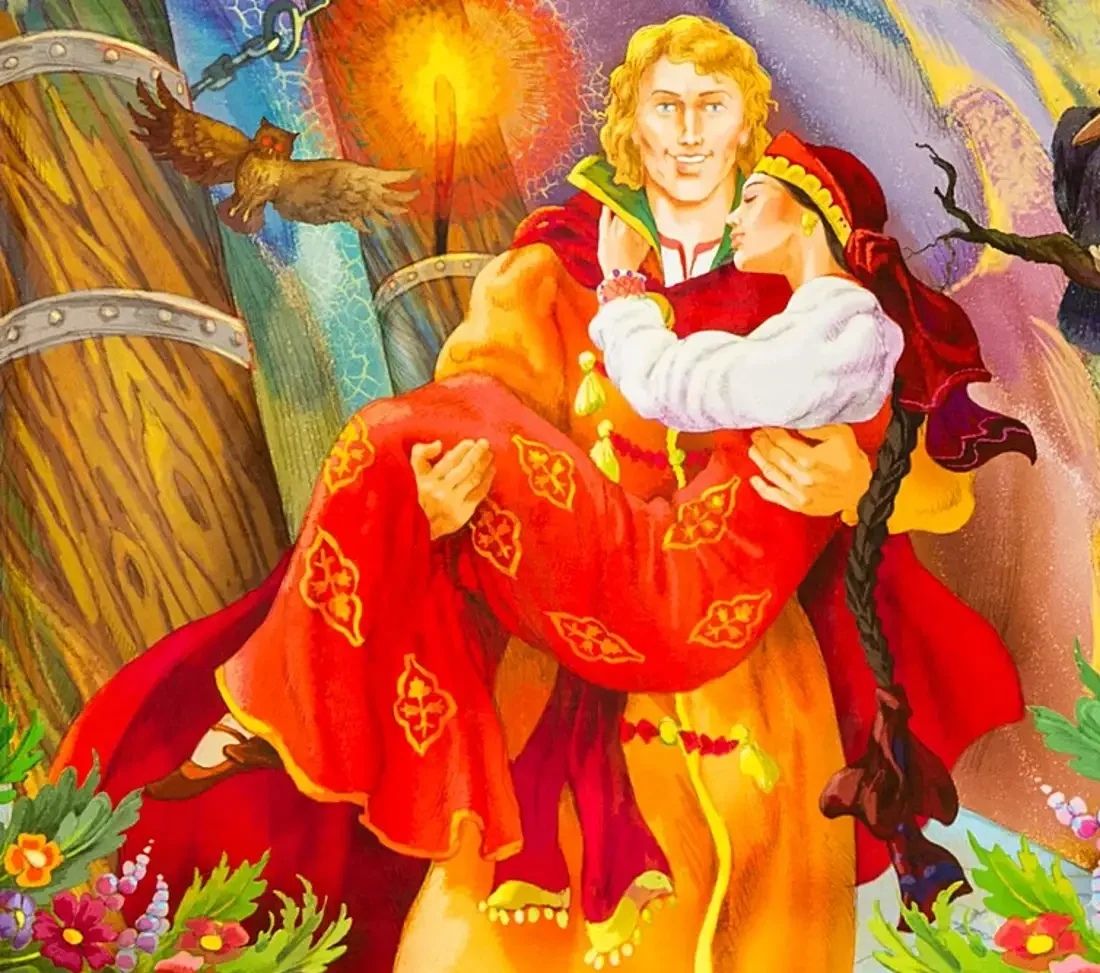 Федоскинская миниатюра Аленький цветочек