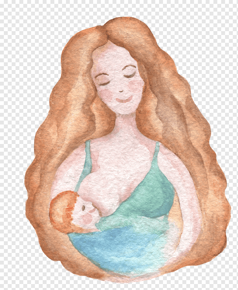 Акварельные иллюстрации мама и малыш