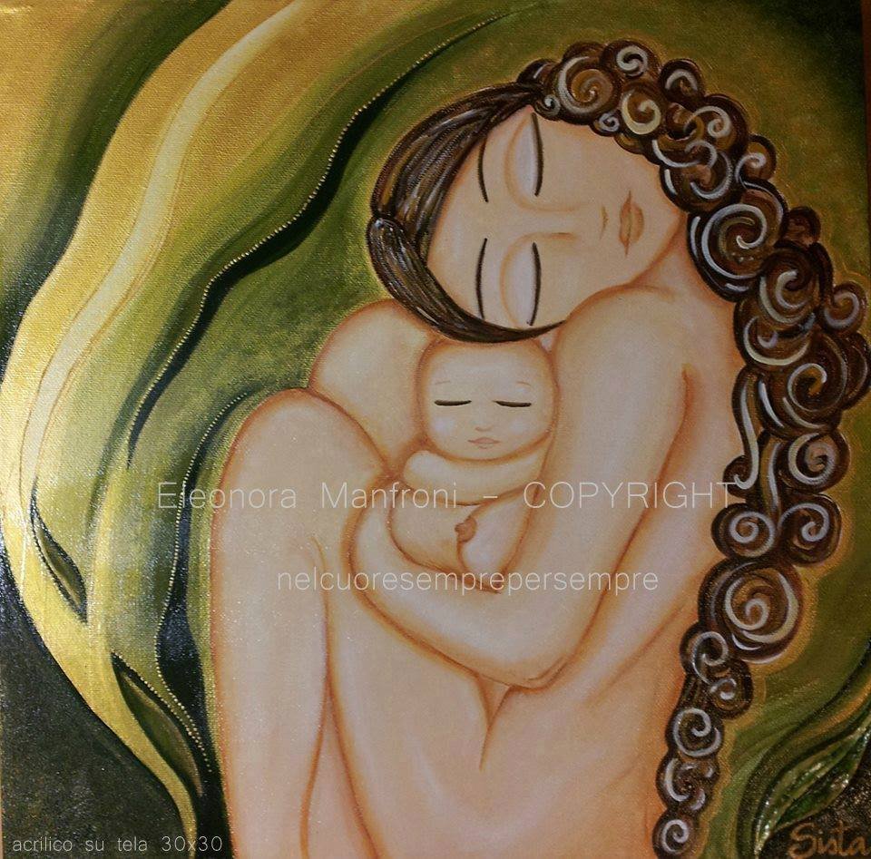 Богиня-мать с младенцем живопись