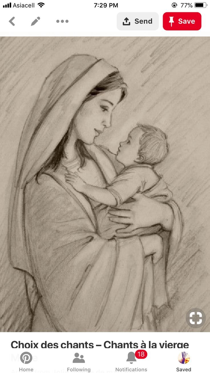 Рисунок мамы для срисовки