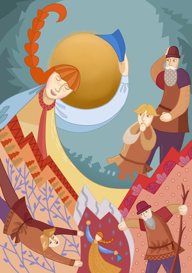 Русалка рисунок карандашом