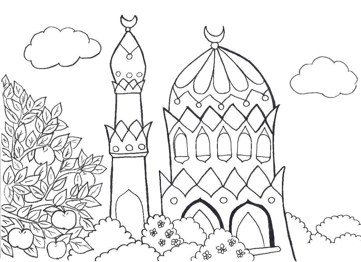 Мечеть раскраска