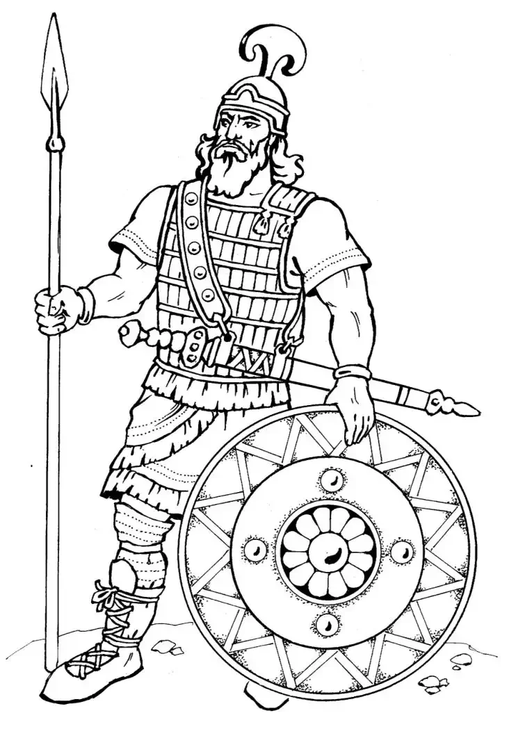 Раскраски древние воины