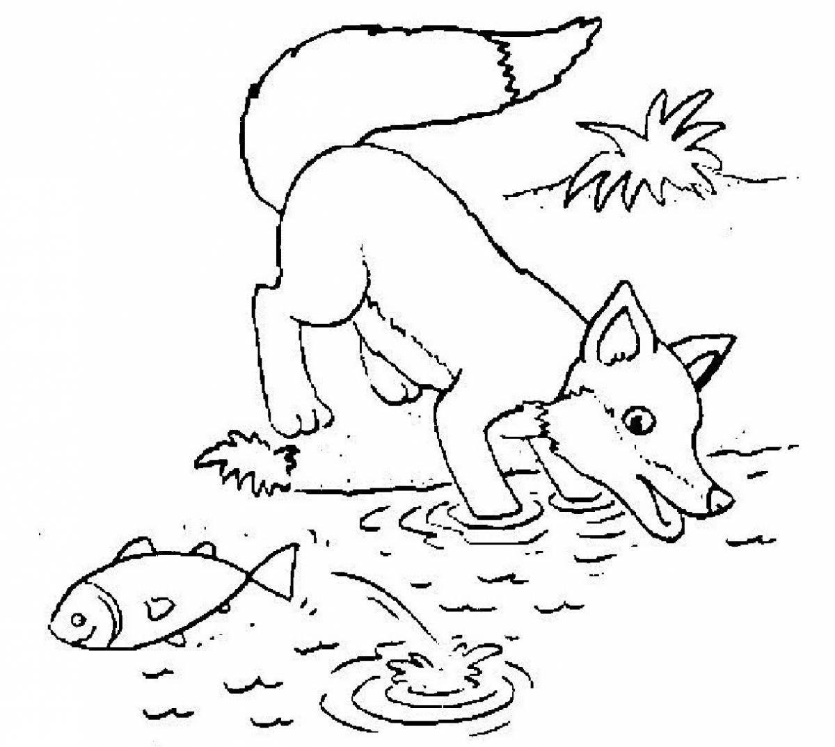 Под грибом раскраска