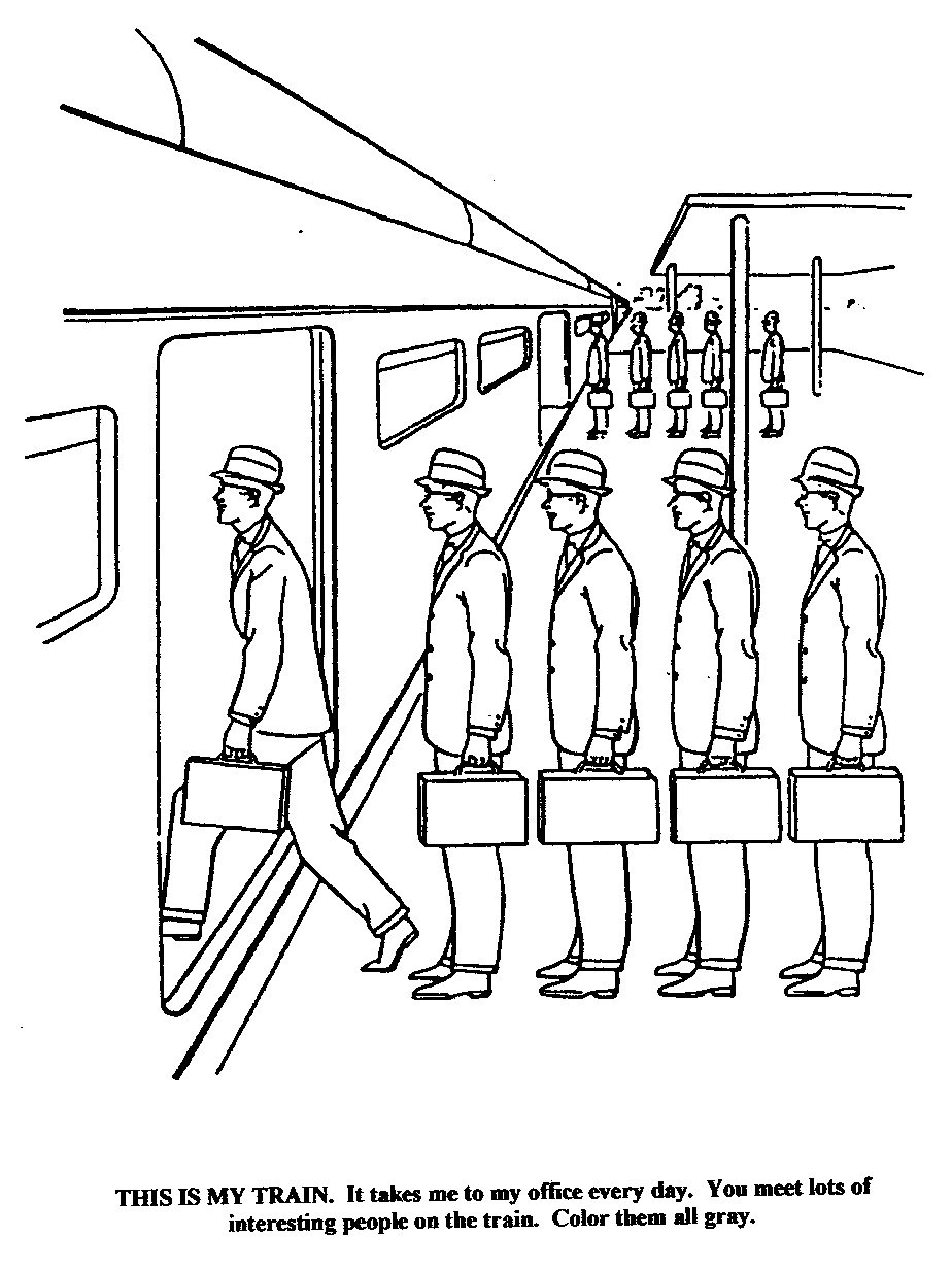 Поезд раскраска для детей