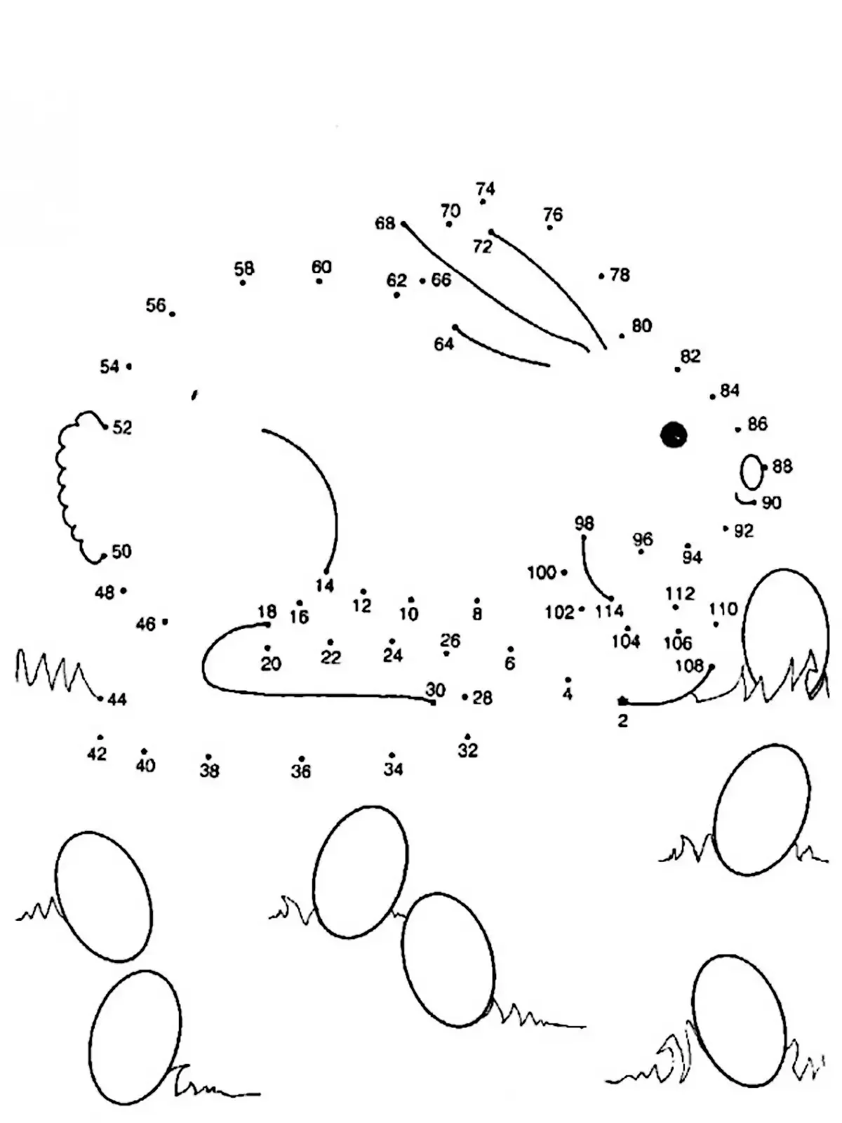 Раскраска дорисуй по цифрам